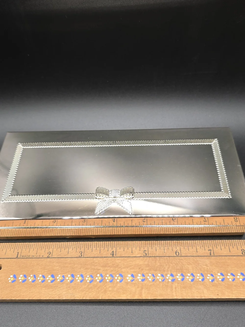kate spade Lenox Grace Avenue Vanity Box Silverplate Mirrored Jewelry Box 8